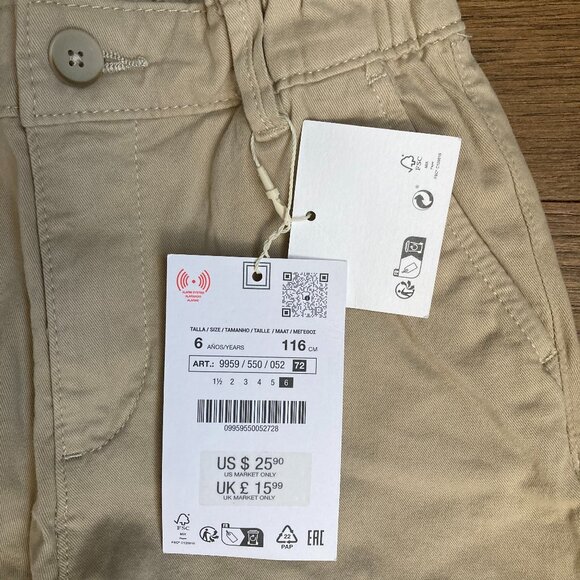 NWT ZARA Kids Chino Pants - Picture 5 of 6